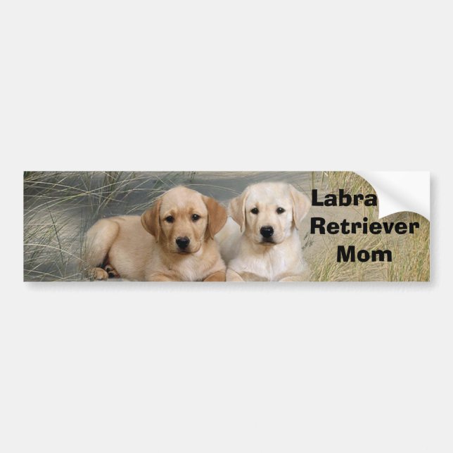 Labrador Retriever Mum Bumper Sticker (Front)