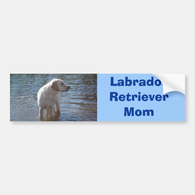 Labrador Retriever Mum Bumper Sticker (Front)