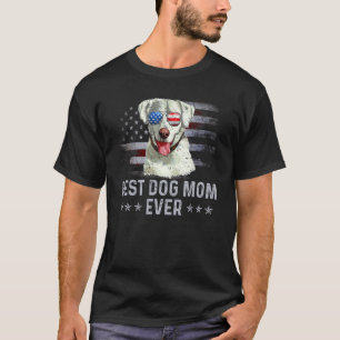 Labrador Retriever Mum Vintage American Flag Patri T-Shirt