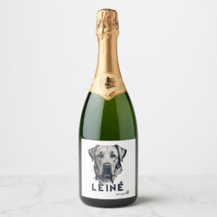 Labrador Retriever - nature for dog lovers. Give L Sparkling Wine Label