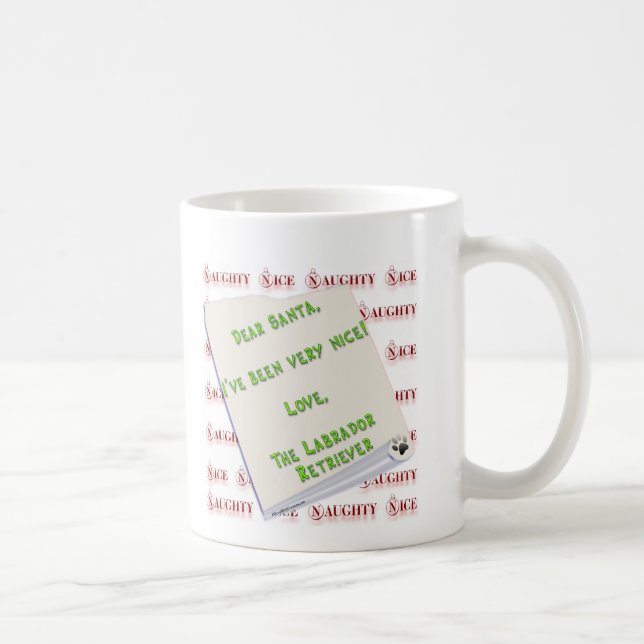 Labrador Retriever Naughty or Nice Coffee Mug (Right)