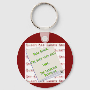 Labrador Retriever Naughty or Nice Keychain