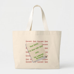 Labrador Retriever Naughty or Nice Large Tote Bag