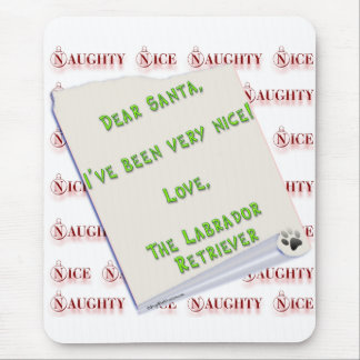 Labrador Retriever Naughty or Nice Mouse Pad