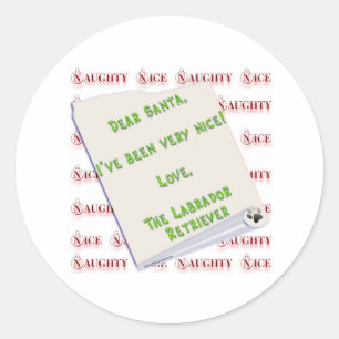 Labrador Retriever Naughty or Nice - Sticker