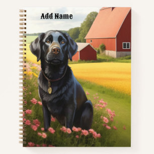 Labrador Retriever on Farm Notebook