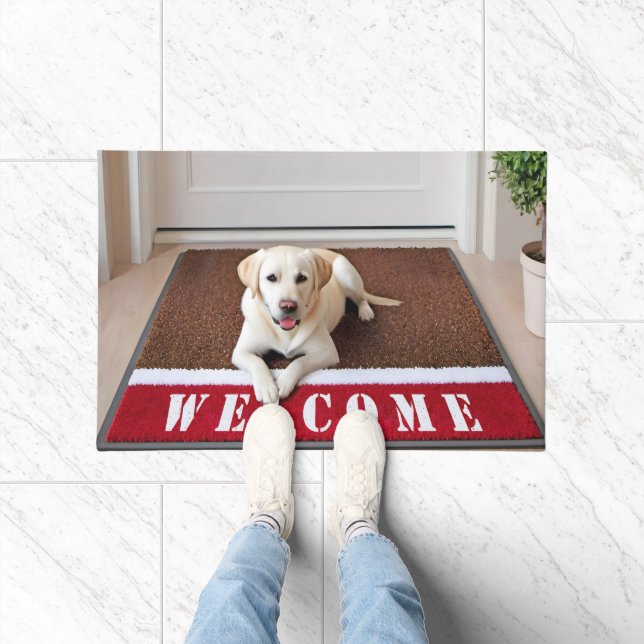 Labrador Retriever On Welcome Mat (Indoor)