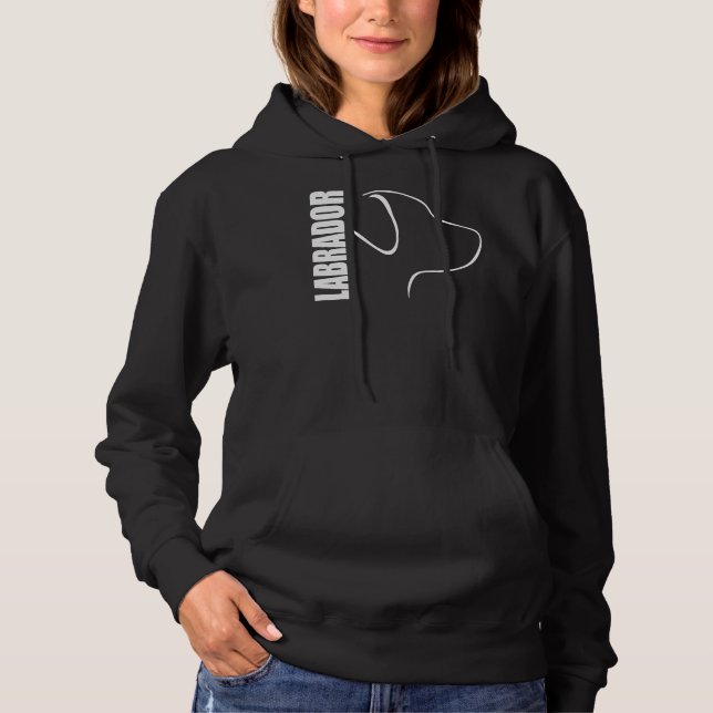 Labrador Retriever Outline Profile Hoodie (Front)