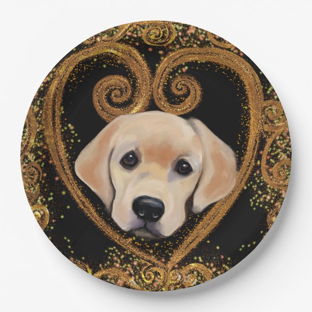 Labrador Retriever  Paper Plate (Front)