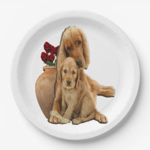 Labrador retriever paper plate