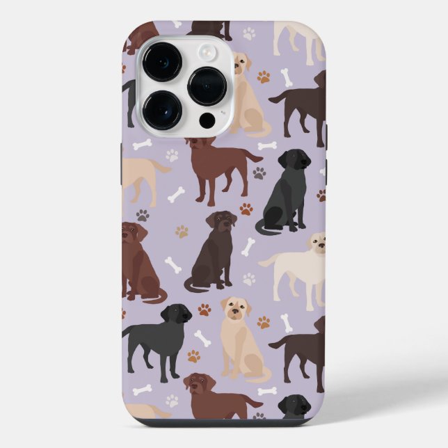 Labrador Retriever Paws and Bones iPhone Case (Back)
