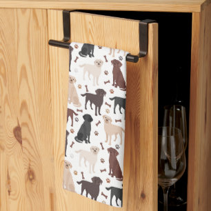 Labrador Retriever Paws and Bones Kitchen Towel