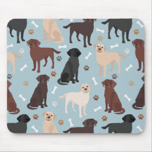Labrador Retriever Paws and Bones Mouse Pad