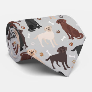 Labrador Retriever Paws and Bones Neck Tie