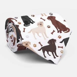 Labrador Retriever Paws and Bones Neck Tie
