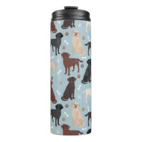 Labrador Retriever Paws and Bones Thermal Tumbler