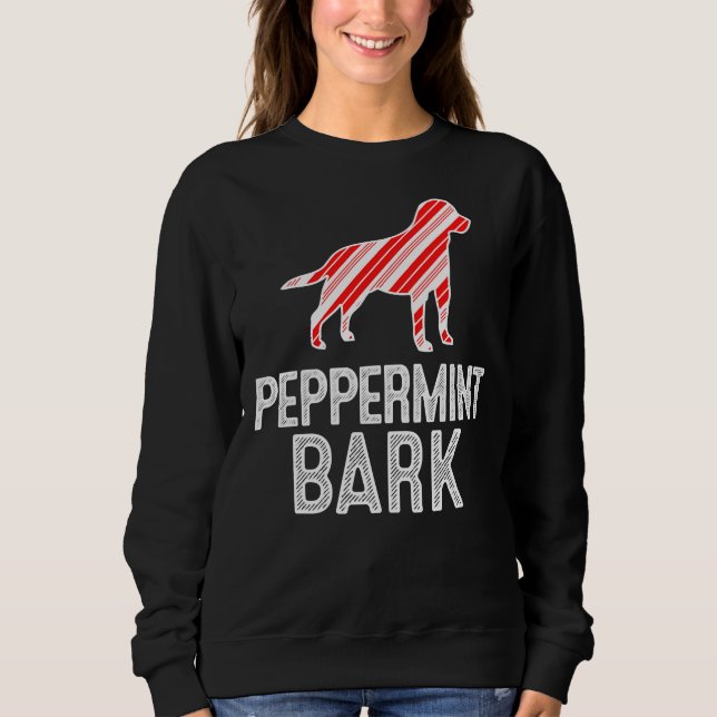 Labrador Retriever Peppermint Bark Christmas Dog Sweatshirt (Front)
