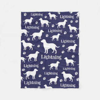 Labrador Retriever Personalised Blanket Black