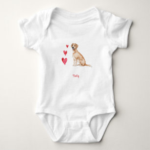 Labrador Retriever Personalised Dog Baby Bodysuit