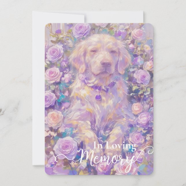 labrador retriever pet loss sympathy card  (Front)