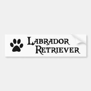 Labrador Retriever (pirate style w/ pawprint) Bumper Sticker