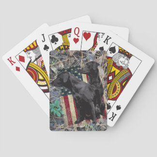 Labrador Retriever Playing Cards, Patriotic Lab Cards