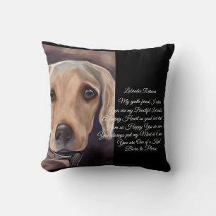 Labrador Retriever Poetry Cushion