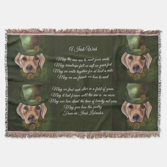 Labrador Retriever Poetry  Throw Blanket (Front)