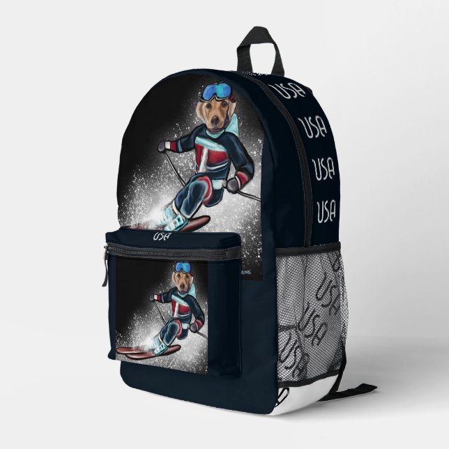LABRADOR RETRIEVER  PRINTED BACKPACK (Back Corner Right)