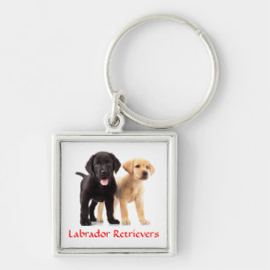 Labrador Retriever Puppies Premium Key Chain