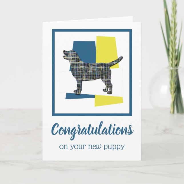Labrador Retriever Puppy Congratulations Greeting Card (Front)