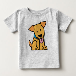 Labrador Retriever puppy dog sit golden cute pup Baby T-Shirt