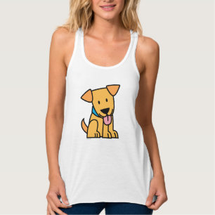 Labrador Retriever puppy dog sit golden cute pup Singlet