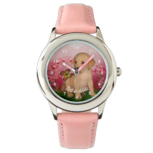 Labrador Retriever Puppy Fantasy Art Personalised Watch
