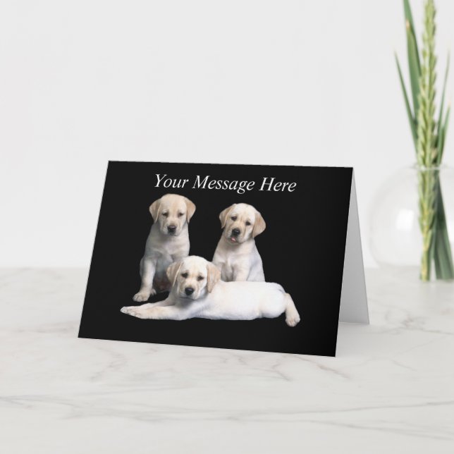 Labrador Retriever Puppy Greeting Card (Front)