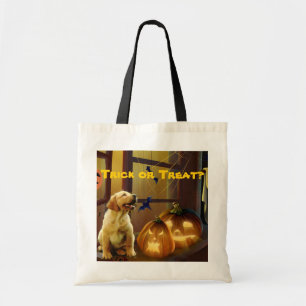 Labrador Retriever Puppy Halloween Tote Bag