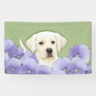 Labrador Retriever Puppy Painting Original Dog Art Banner
