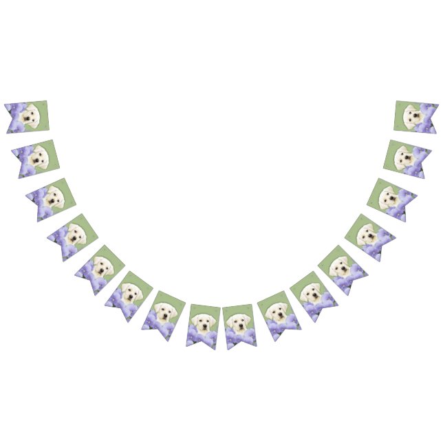 Labrador Retriever Puppy Painting Original Dog Art Bunting (All)