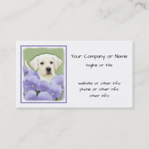 Labrador Retriever Puppy Painting Original Dog Art Business Card