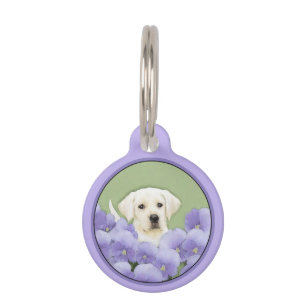 Labrador Retriever Puppy Painting Original Dog Art Pet Tag