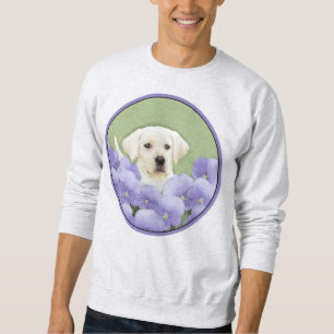 Labrador Retriever Puppy Painting Original Dog Art Sweatshirt