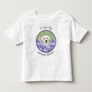 Labrador Retriever Puppy Painting Original Dog Art Toddler T-Shirt