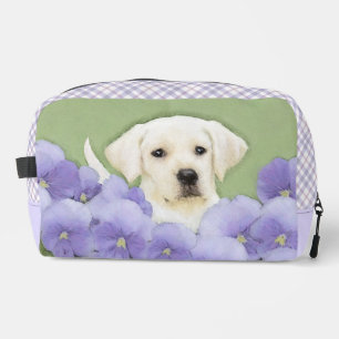 Labrador Retriever Puppy Painting Yellow Dog Art Dopp Kit