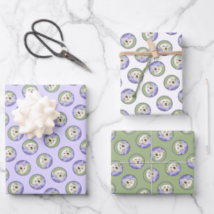 Labrador Retriever Puppy Painting Yellow Dog Art Wrapping Paper Sheet