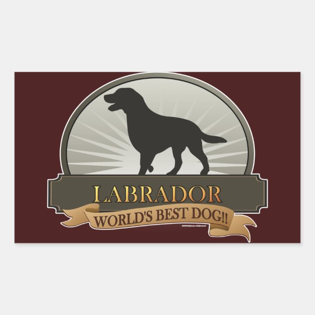 Labrador Retriever Rectangular Sticker (Front)