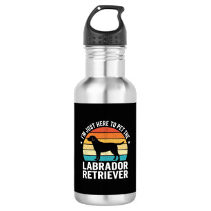 Labrador Retriever Retro Dog Petting 532 Ml Water Bottle