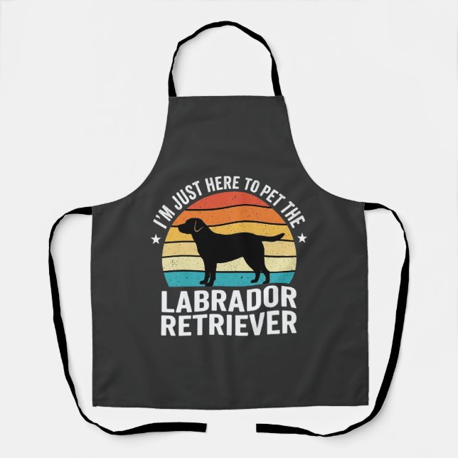 Labrador Retriever Retro Dog Petting Apron (Front)
