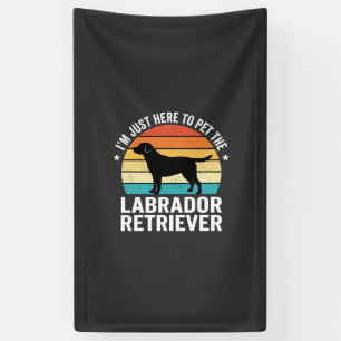 Labrador Retriever Retro Dog Petting Banner
