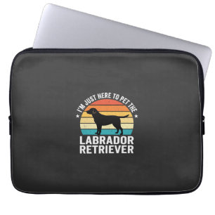 Labrador Retriever Retro Dog Petting Laptop Sleeve