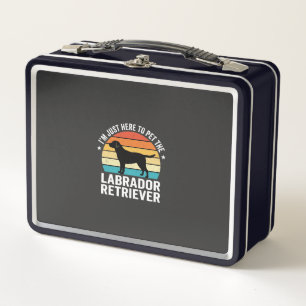 Labrador Retriever Retro Dog Petting Metal Lunch Box